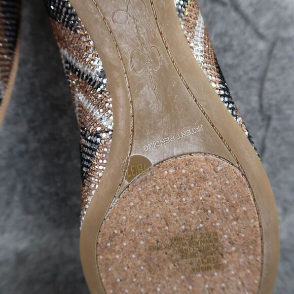 Jessica Simpson Shoes Womens 7 Ballet Flats Fashion Slip On Cap Toe Misha Brown - Picture 11 of 15